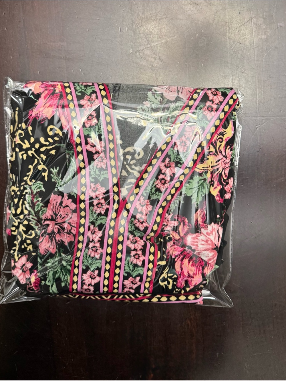 London Times Black Maxi Dress with Pink Floral Print Size 16 - Picture 16 of 17
